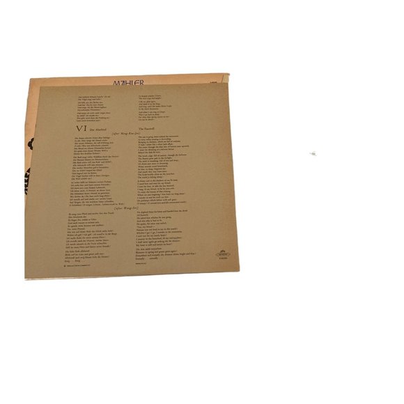Vintage Classical Vinyl Gustav Mahler The Song of Earth - Picture 5 of 7